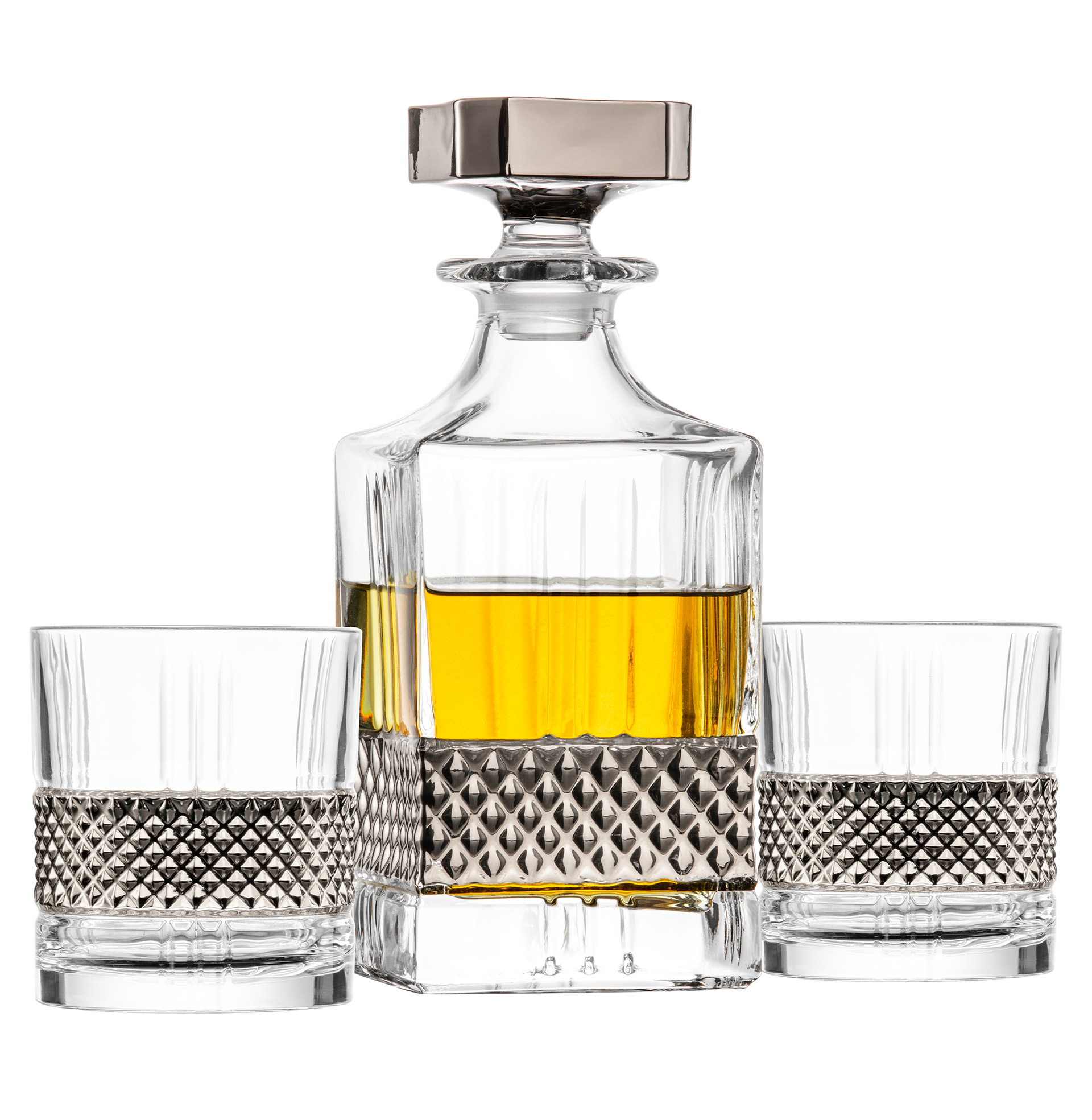 Whisky set platinum whisky carafe NO DROP with tumbler in gift box